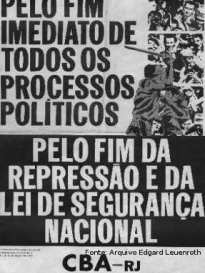 Cartaz produddo Comitê Brasileiro pela Anistia